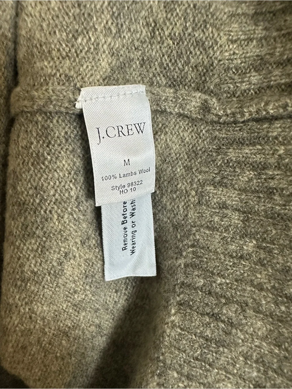 J crew men’s lambs wool knit quarter zip pullover sweater